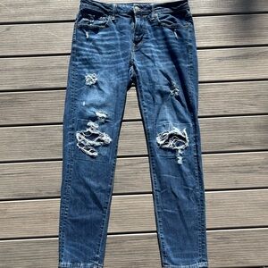 American Eagle; Airflex; Deep Blue; Ripped Style; Skinny Jeans; Women's US 32x34